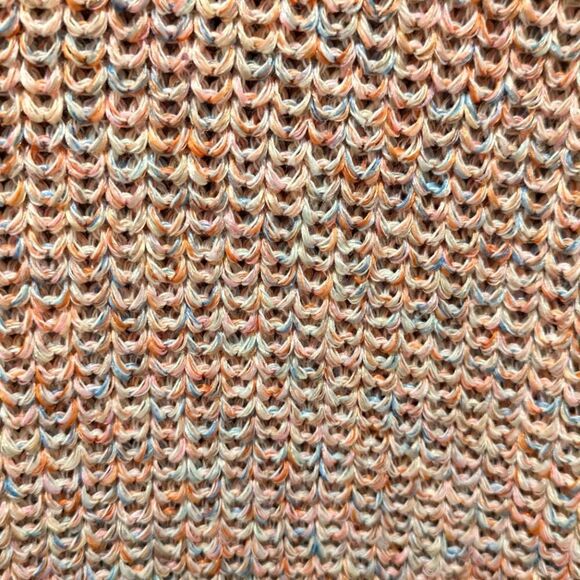 $5 Item! Ella Moss Junior XL Coral Flame Pink and Blue Rainbow Knit Sweater Vest - Picture 2 of 6